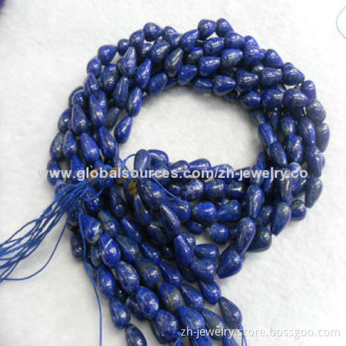 Lapis Flat Pear Beads, Measures 2 to 100mm